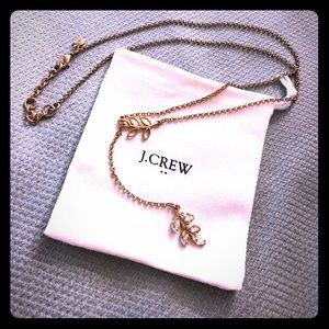 Jcrew Leaf Drop Y Necklace